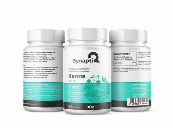 SynaptiQ® Kanna – Hochwertiges Pflanzenextrakt für eine bewusste Ernährung 100 mg 60 Kapseln