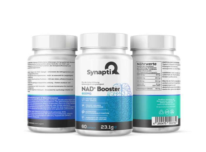 VitaSanum® NAD+ Komplex – Zellenergie & Vitalität 670 mg 100 Kapseln